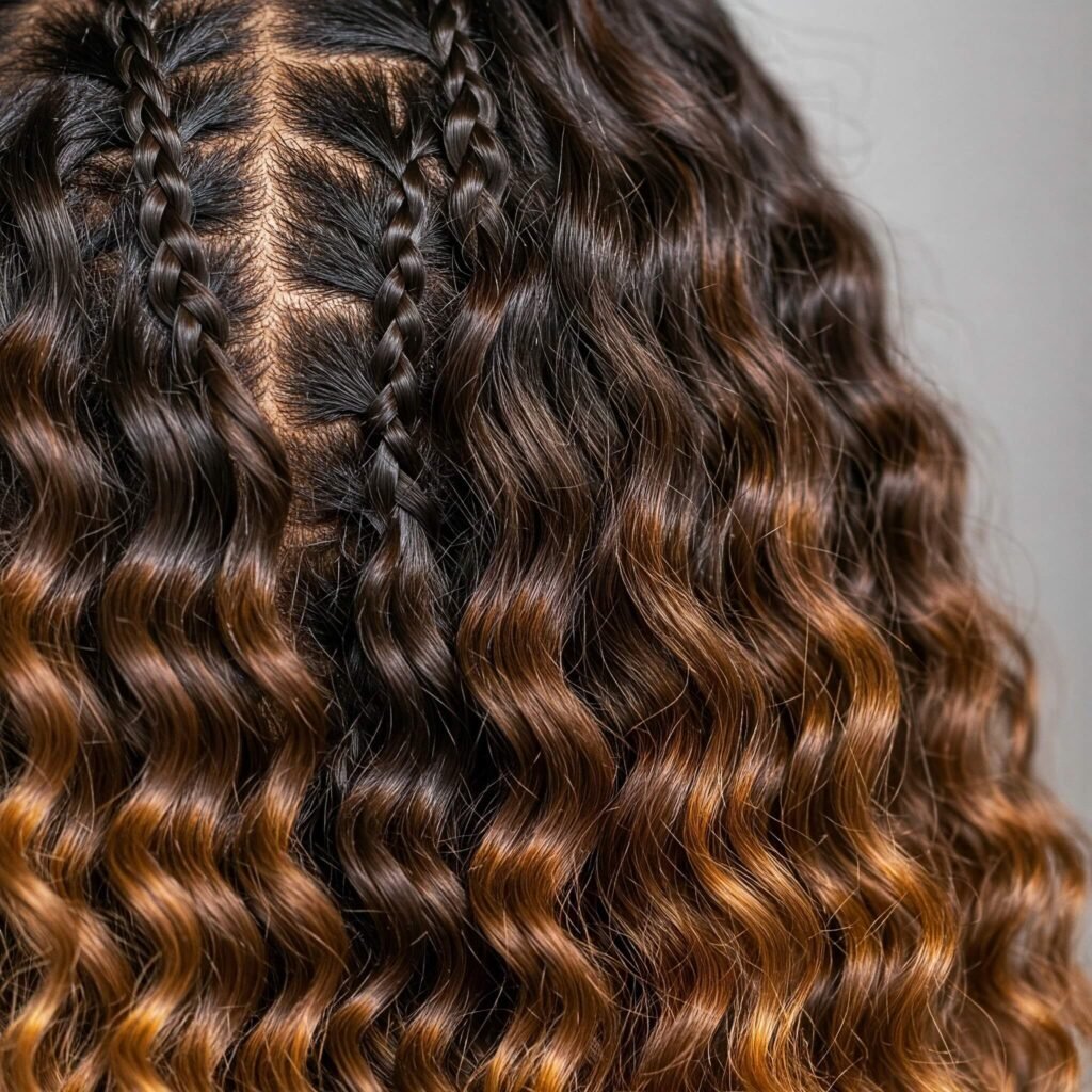Close Up Boho Braid Texture