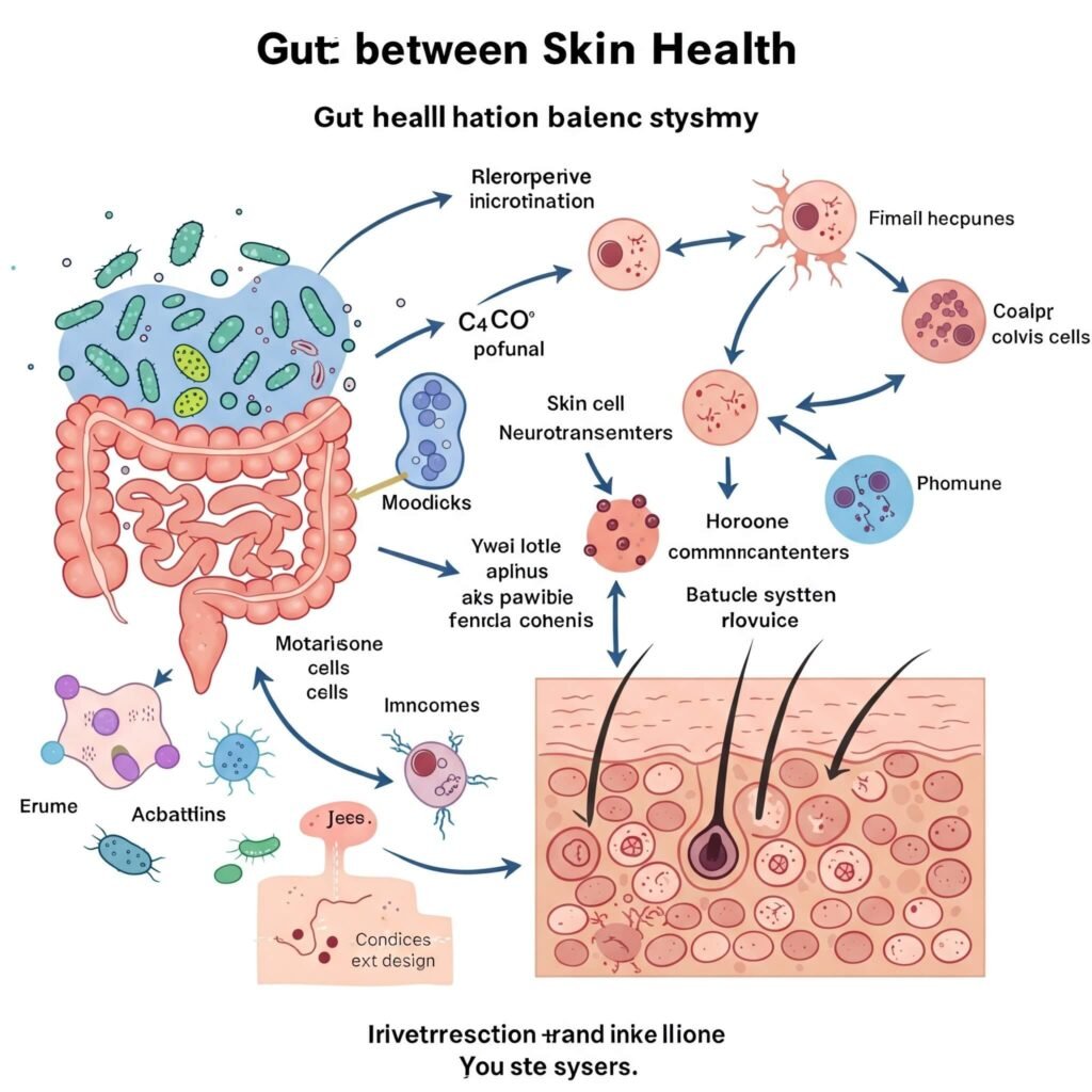 The Gut-Skin Axis: A Visual Representation