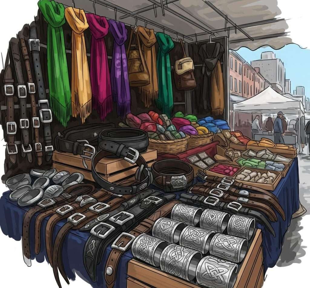 Philly Market Sketch: Medieval Gear & Wonky Angles