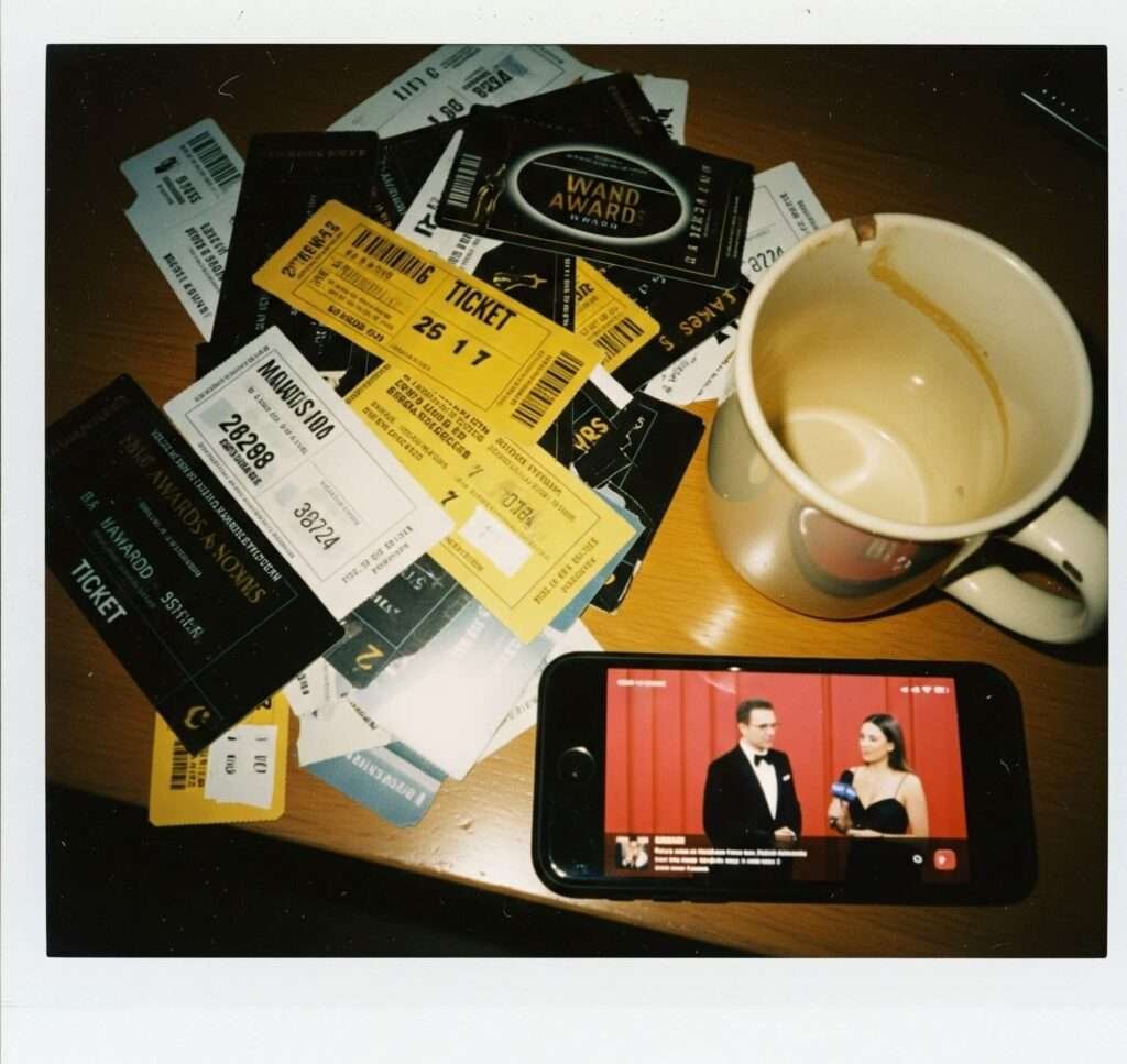 Award Season Chaos: Vintage Polaroid Photo