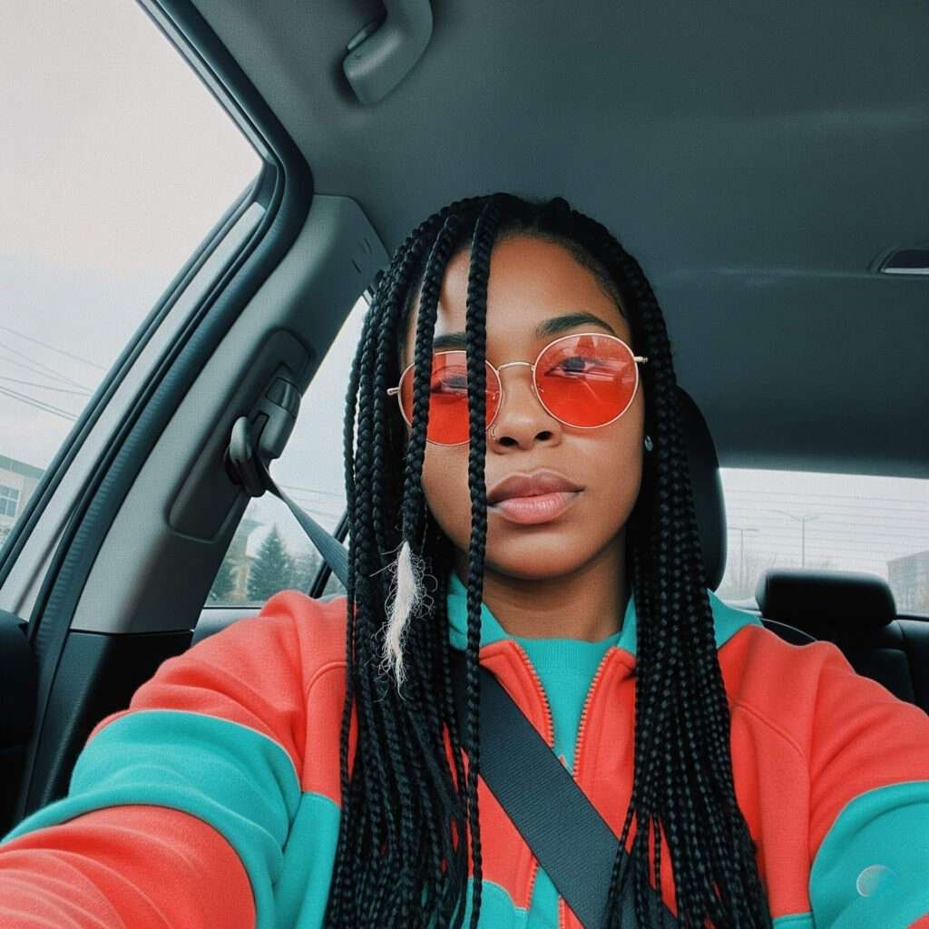 Lint in Braids, Seattle Selfie
