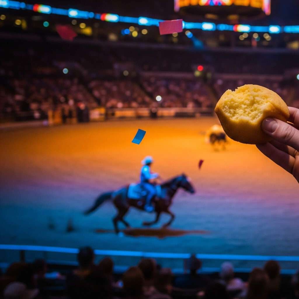 olly Parton's Stampede horse with cornbread