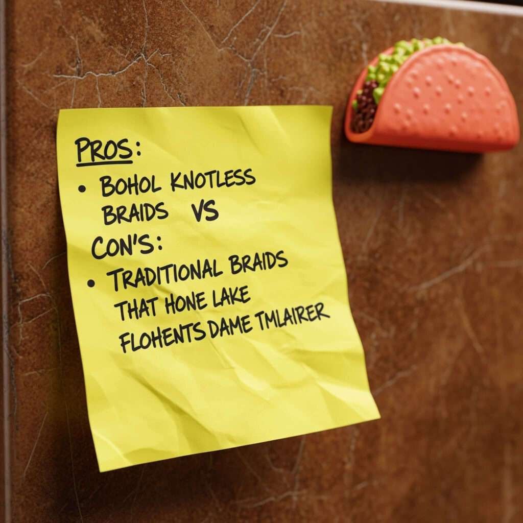 Braids Decision: Sticky Note Pros & Cons