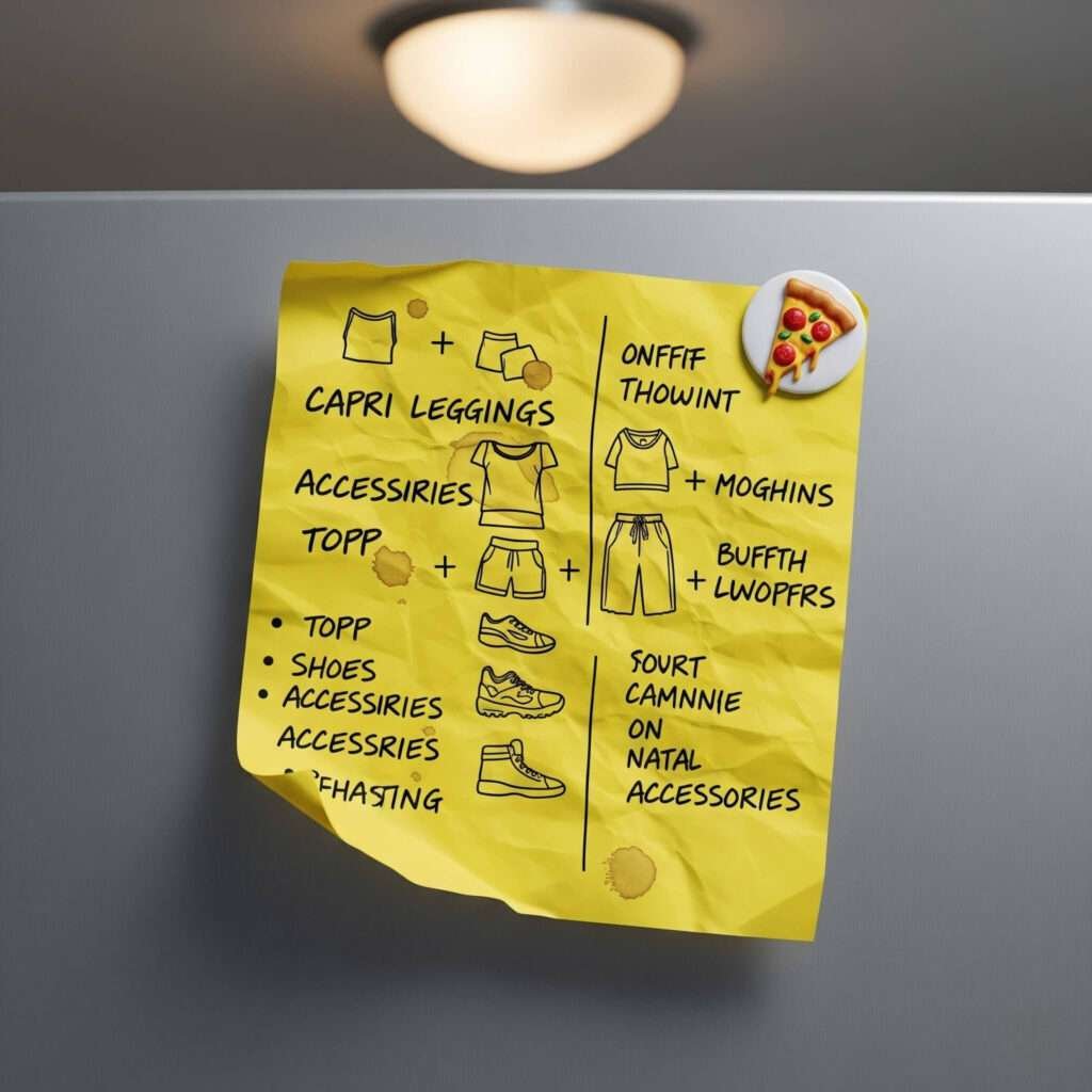 Sticky Note with Capri Legging Ideas