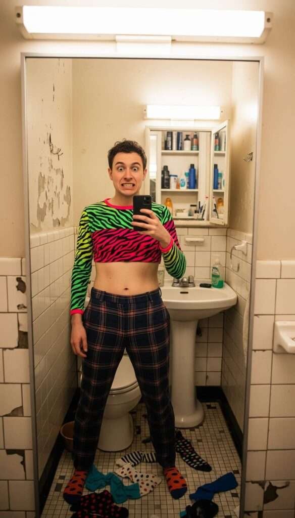 Disastrous Neon Outfit Mirror Selfie