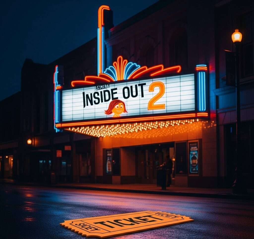 Movie Marquee: Inside Out 2 with Anxiety's Silhouette