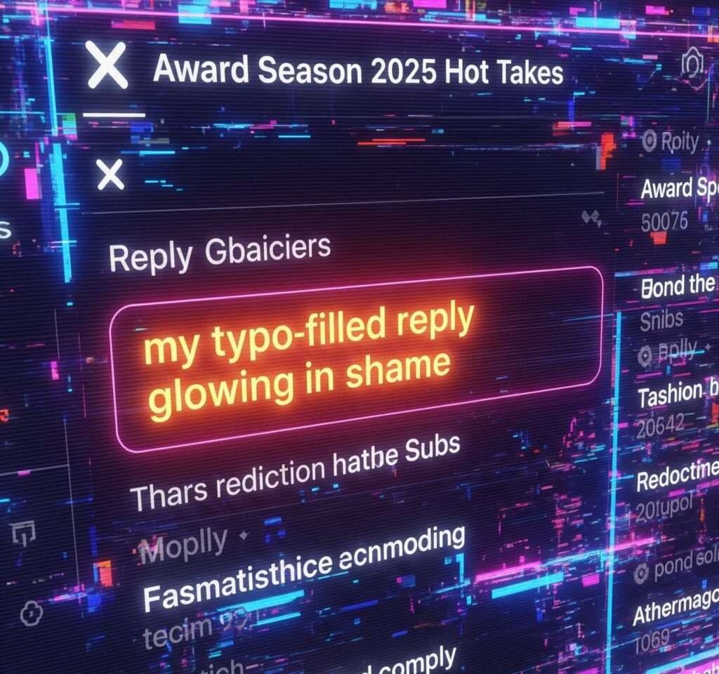 X Feed: Neon Glitch Art of Award Season Chaos