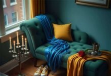 Modern-Day Duchess: How to Style Regency Core Pieces in 2025 Boston apartment corner with chaise lounge
